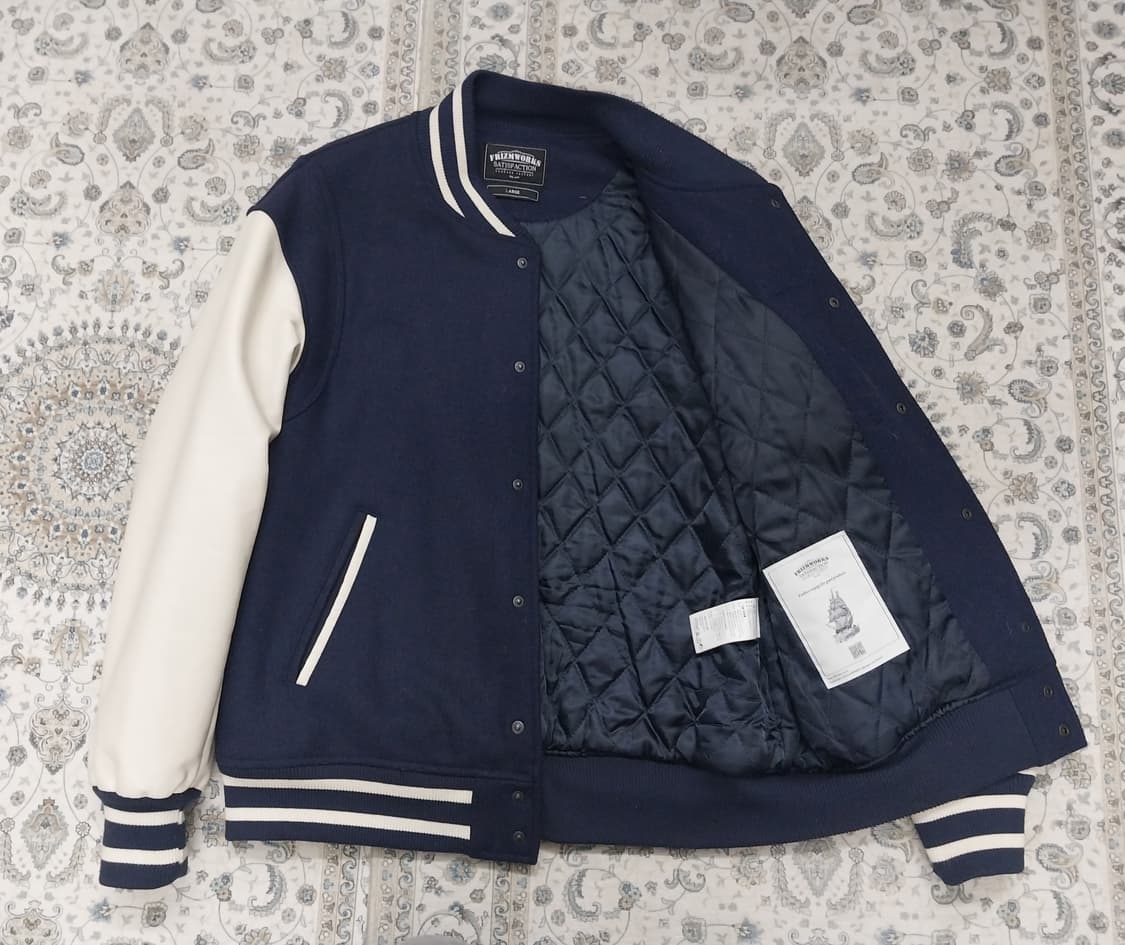 프리즘웍스 네이비 울 스타디움 자켓 L 상품이미지2