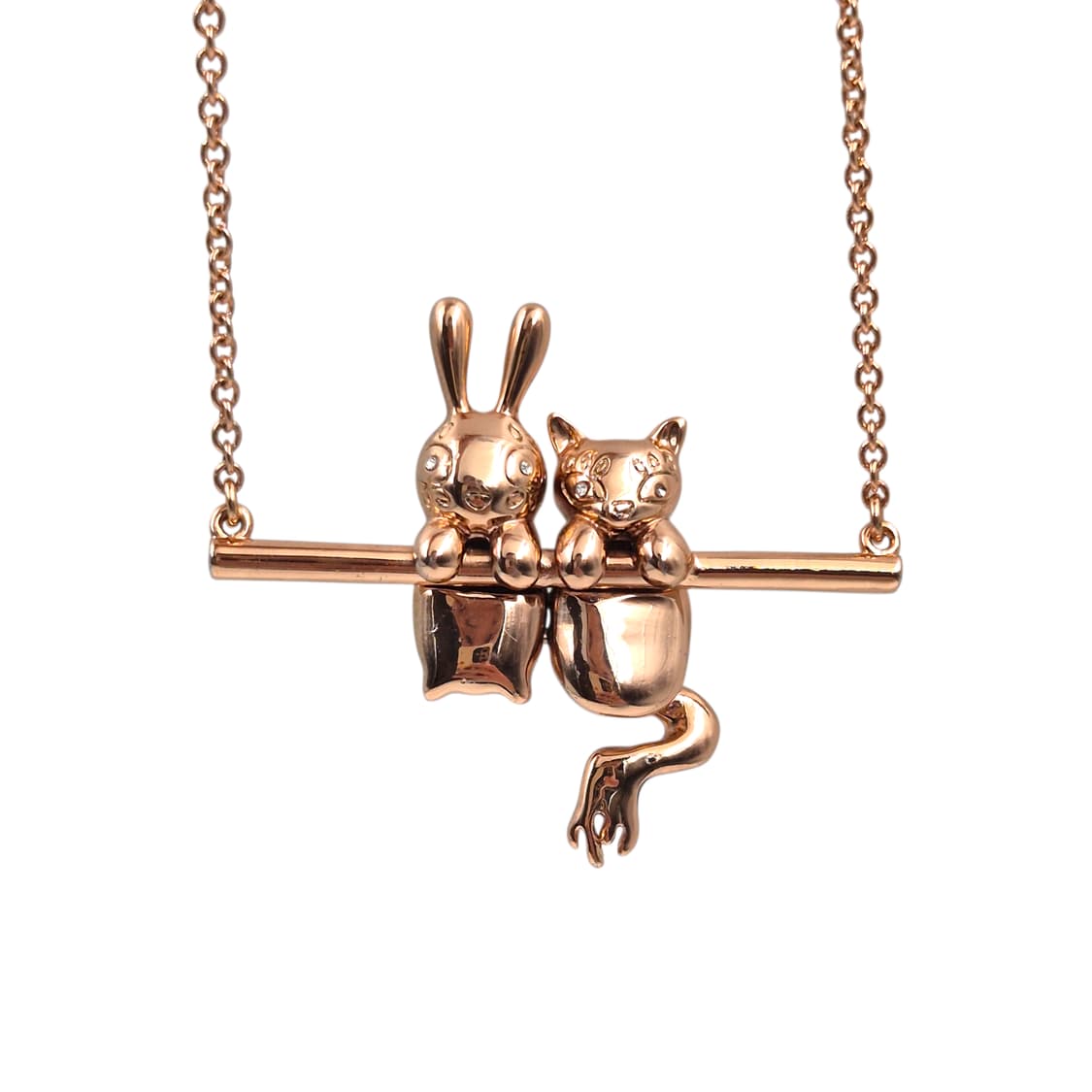 09s 마크제이콥스 로즈 골드 토끼&고양이 목걸이 상품이미지1