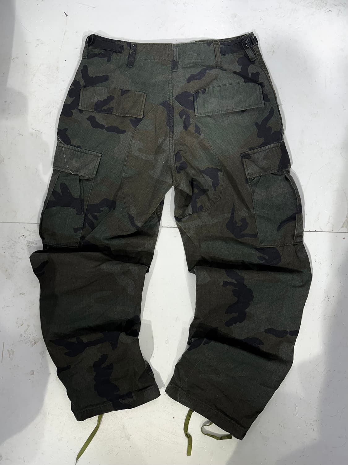 빈티지 카키 카모 밀리터리 와이드 카고 팬츠  상품이미지5