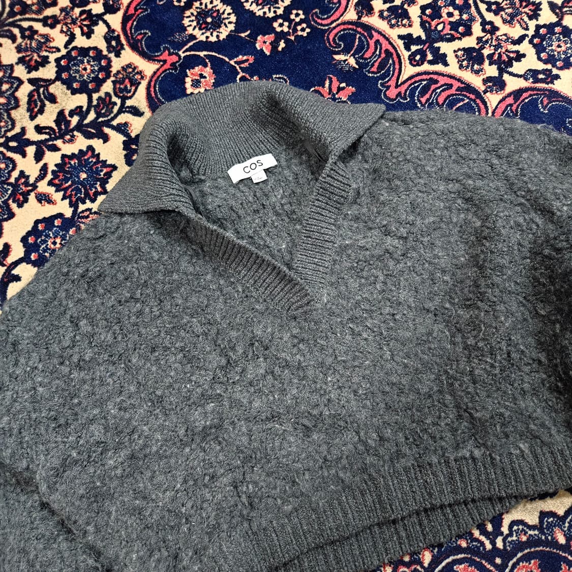 코스(COS) 알파카 혼방 크롭 카라넥 니트 스웨터  상품이미지3