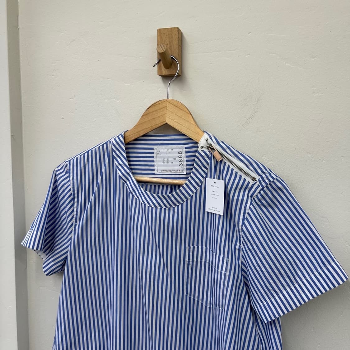 16654 - 사카이 레이어드 포플린 반팔 블라우스 상품이미지1