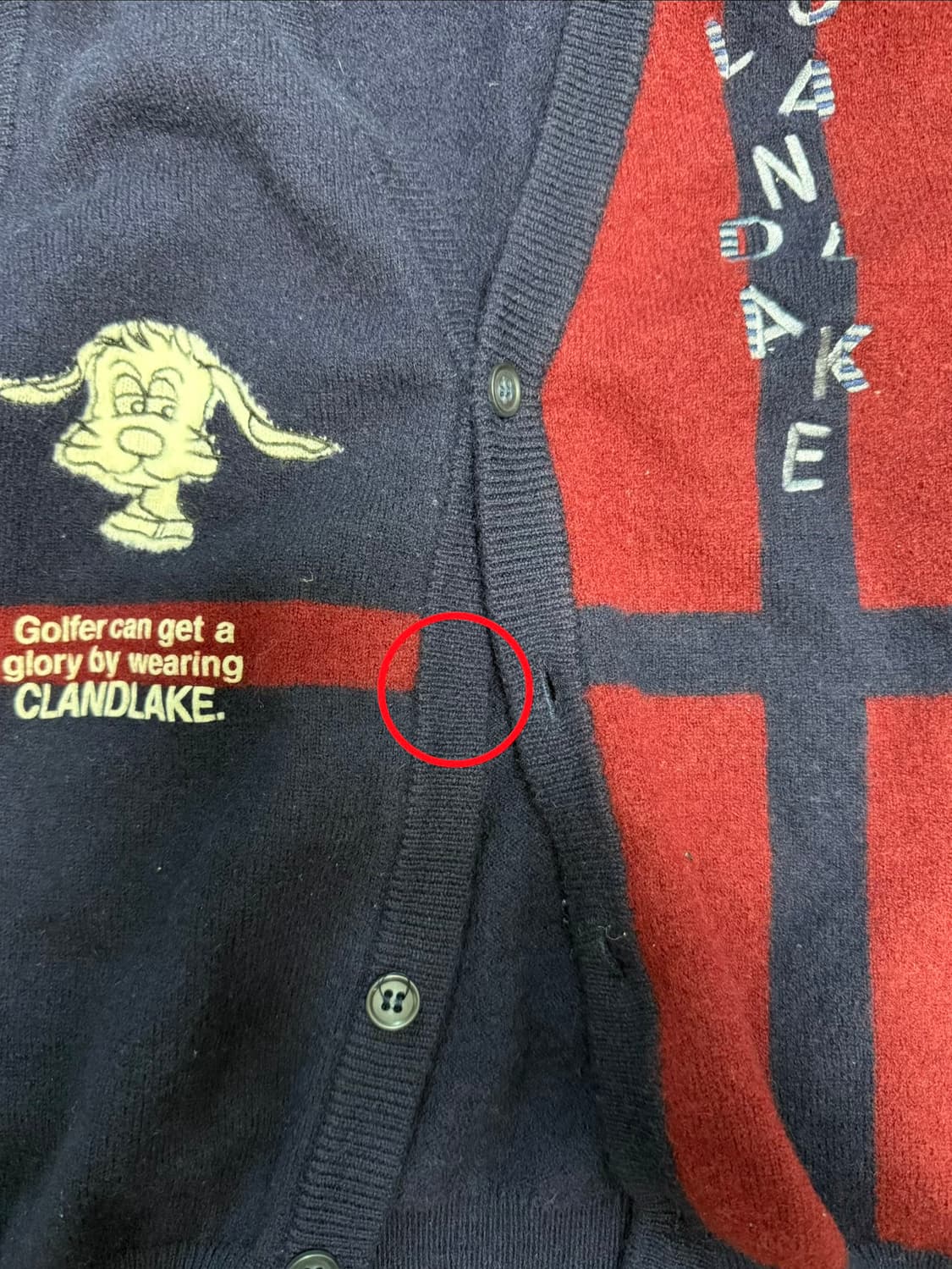 CLANDLAKE 클랜드레이크 90s 자수 울 베스트 (M) 상품이미지3