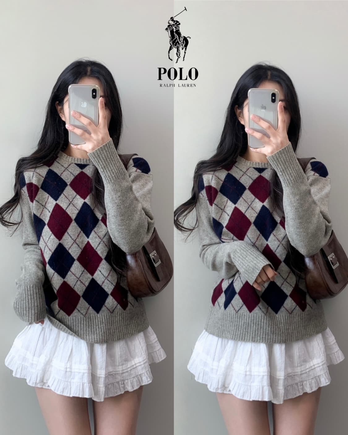 폴로 램스울 아가일 니트  상품이미지1