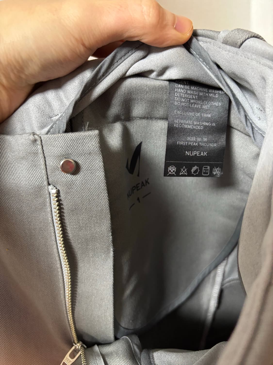 NUPEAK DIAGONAL TROUSER GREY 상품이미지6