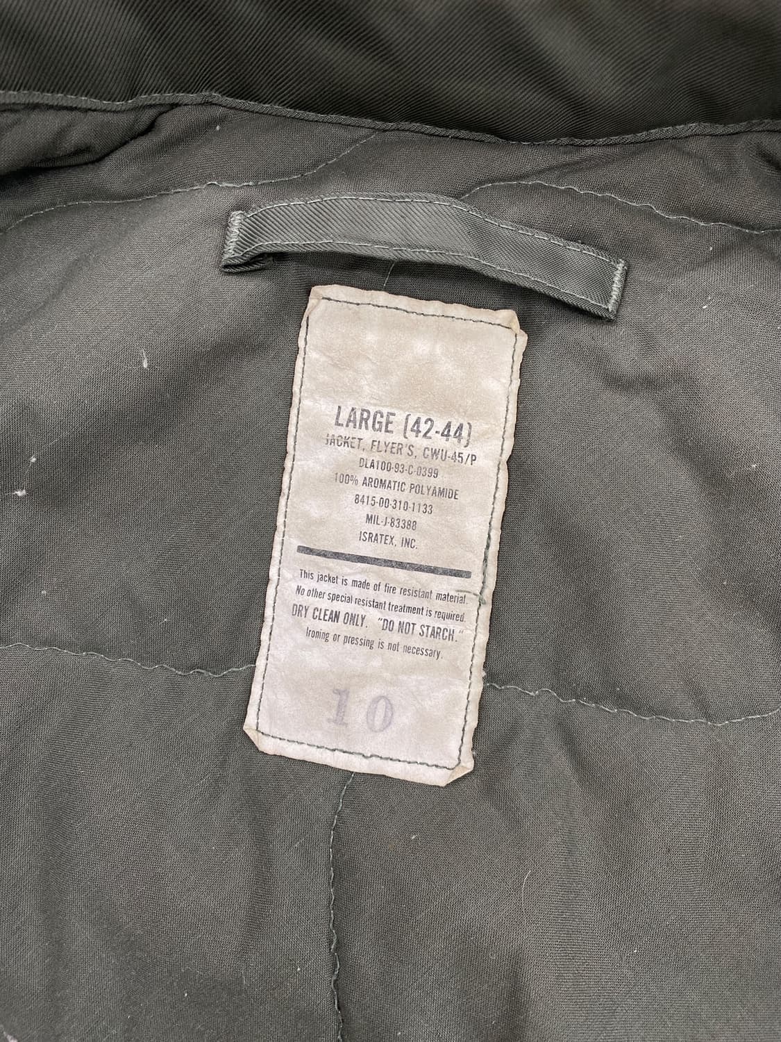 90's USAF CWU-45P 플라이트 자켓 상품이미지8