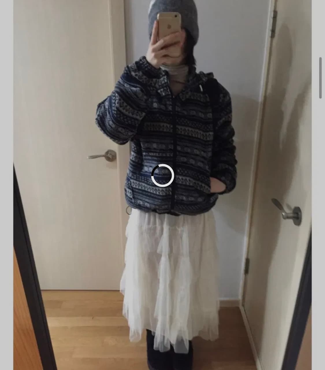 더기 레이스 티어드 롱스커트 크림 no 상품이미지2