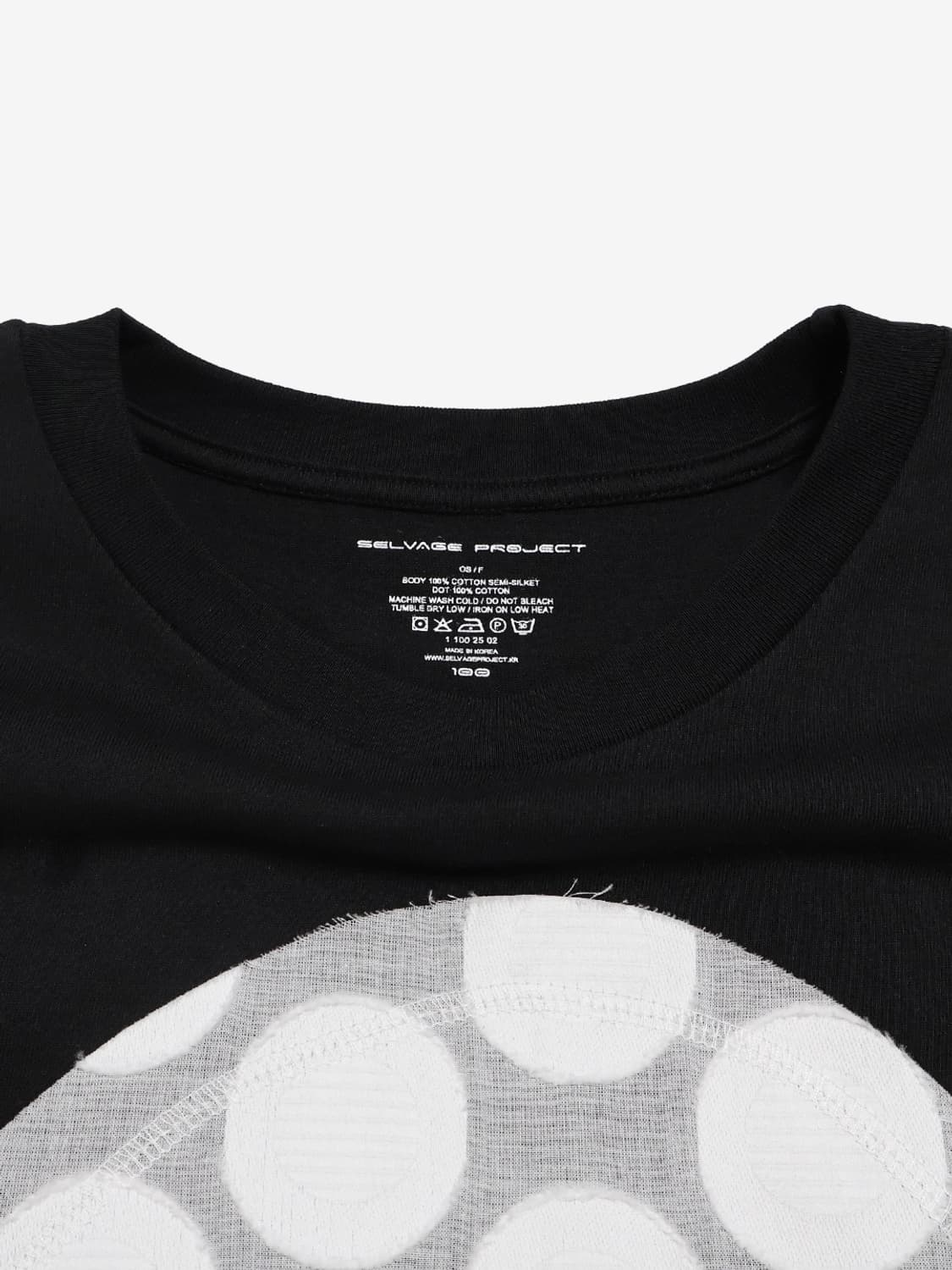 셀비지프로젝트 1/100 t shirt "egg" (black) 상품이미지8