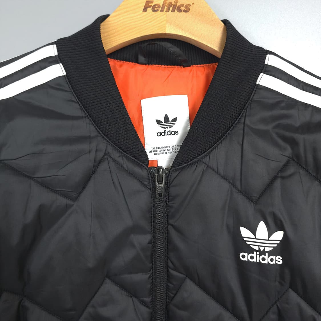 남성용 아디다스 Adidas 오리지널스 SST 퀼팅 봄버 자켓 블랙 L 상품이미지2