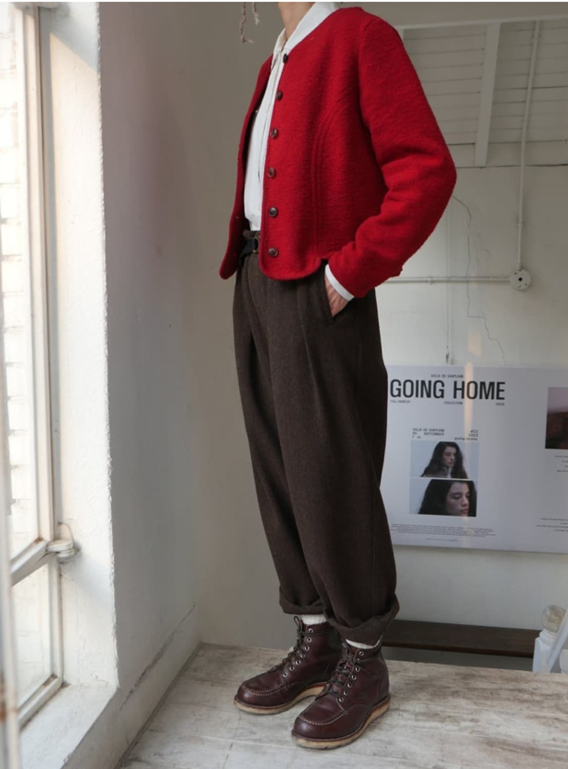 비아플레인 비아 크라운 배기 팬츠 23FW 상품이미지1