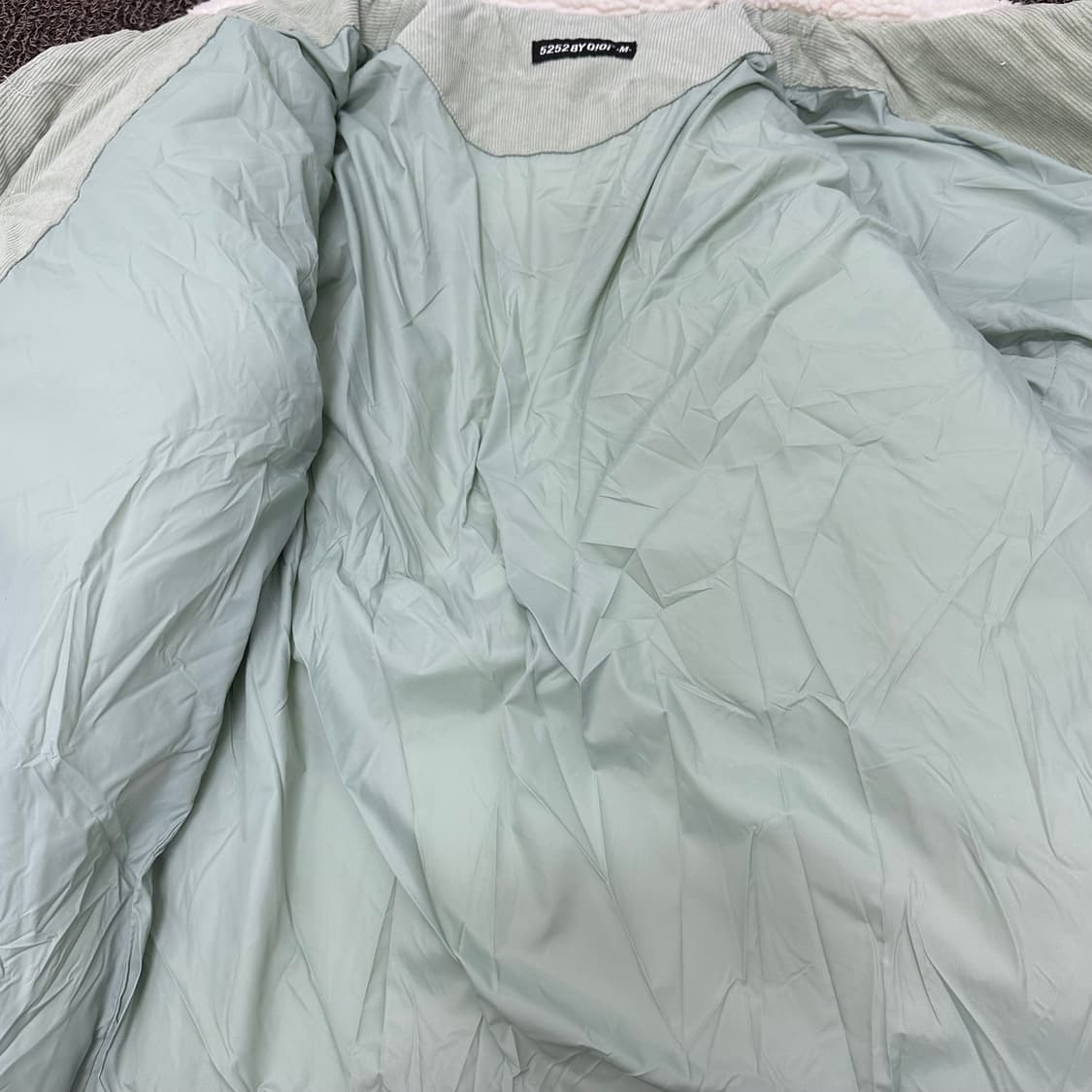 0!0i 오아이오아이 코듀로이 패딩 점퍼 민트 M 상품이미지6