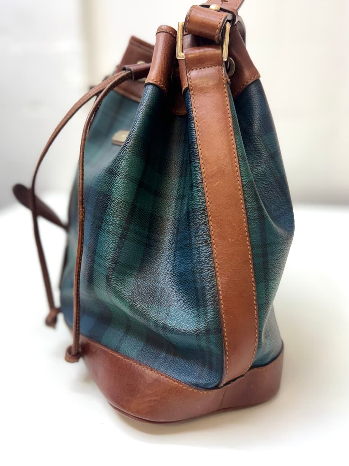 Polo 폴로 랄프로렌 체크 블랙와치 버킷백 상품이미지8