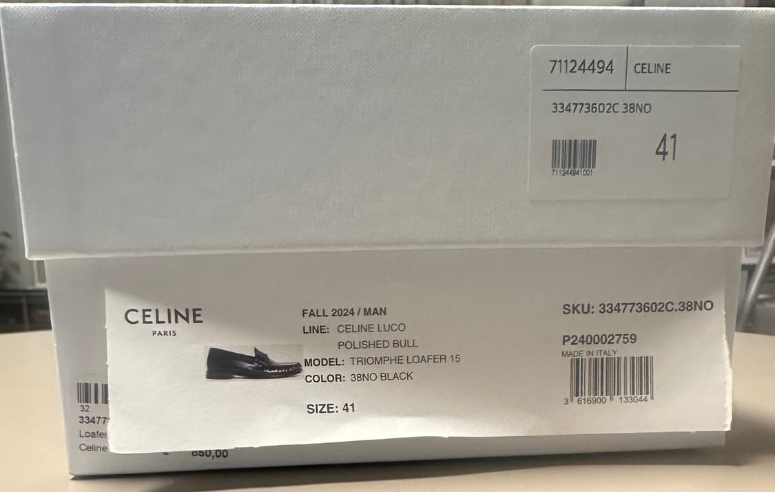 셀린느 남성 트리옹프 루코 로퍼 41 (260mm) 블랙 상품이미지4