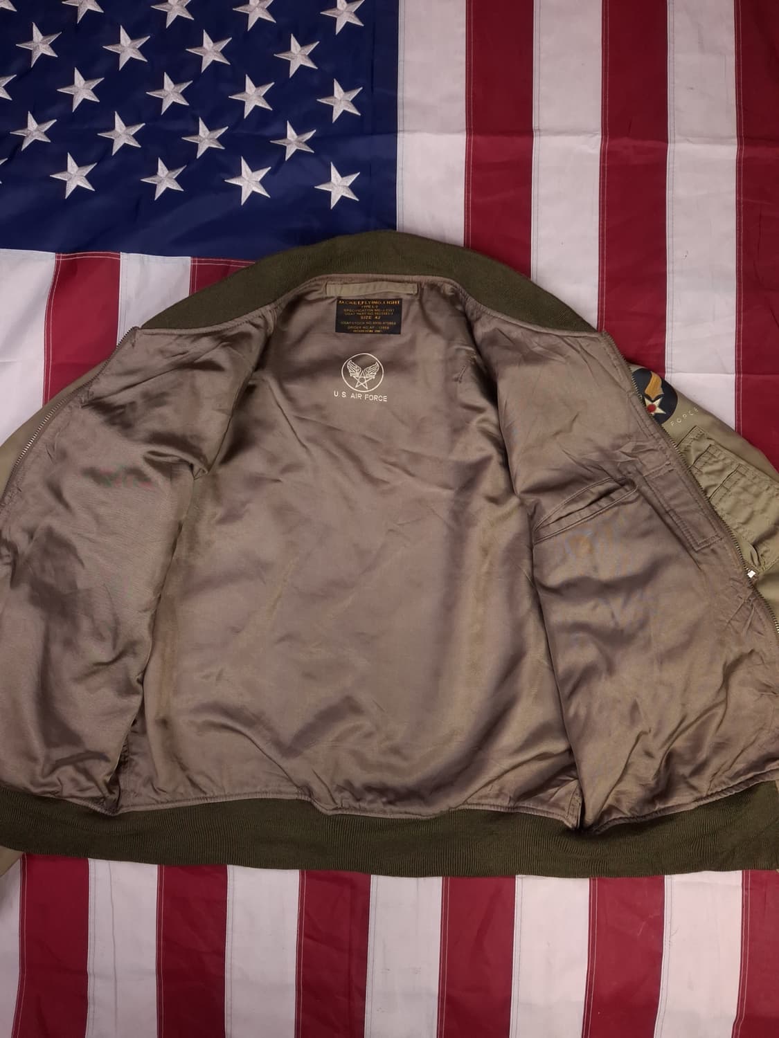 새제품급 오리지날 휴스턴 미공군 L-2 항공자켓 상품이미지7
