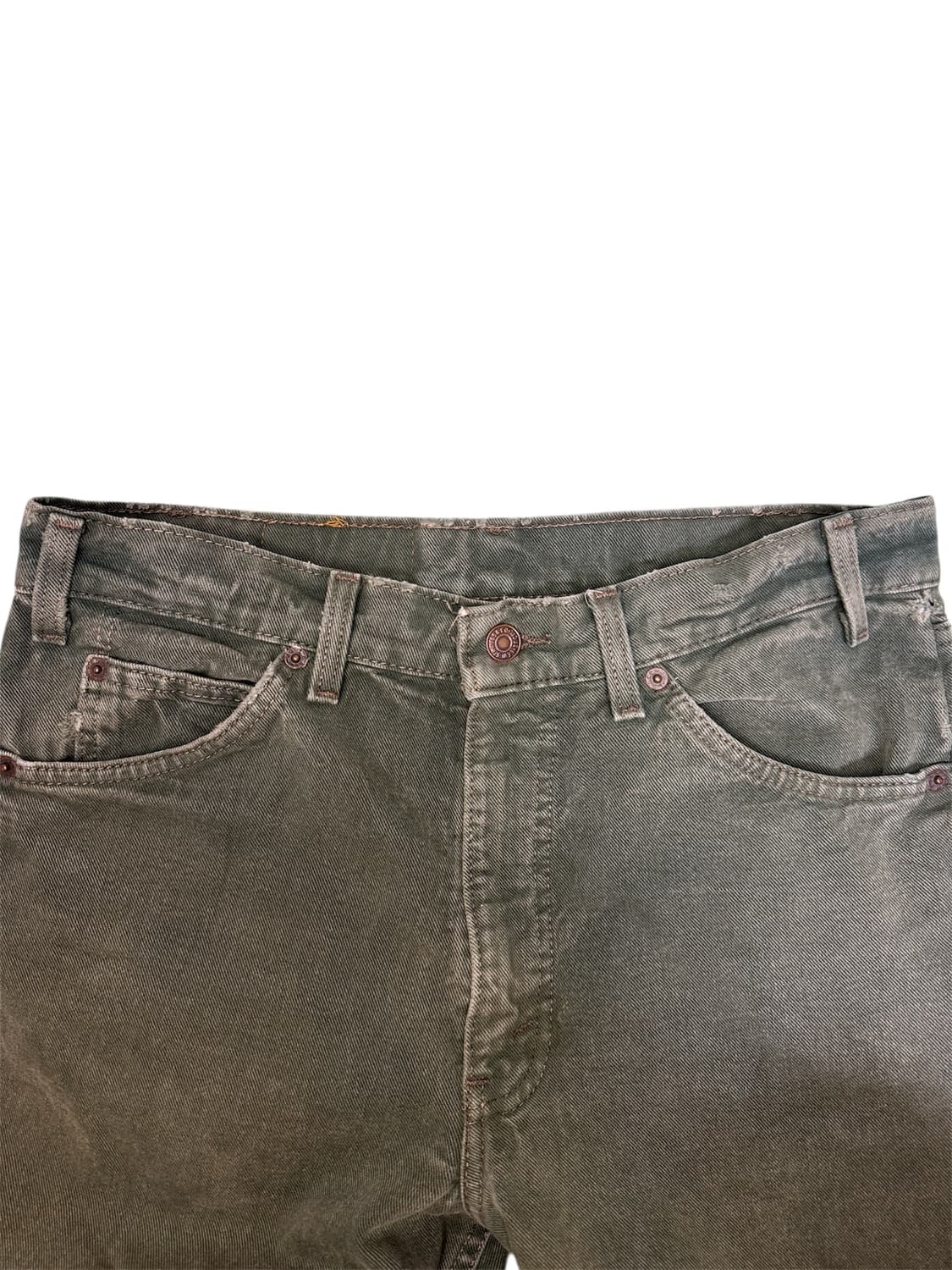 빈티지 90s 리바이스 555 그린(올리브)컬러 오렌지탭 33/32 상품이미지2