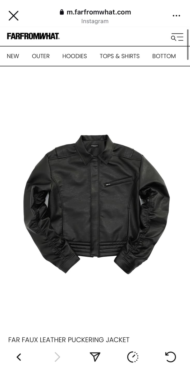 파프롬왓 레더 자켓 1사이즈 상품이미지1