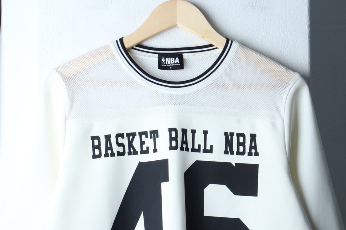 W(S-L) NBA 엔비에이 반팔 티셔츠 7부 농구 화이트-H30435 상품이미지3