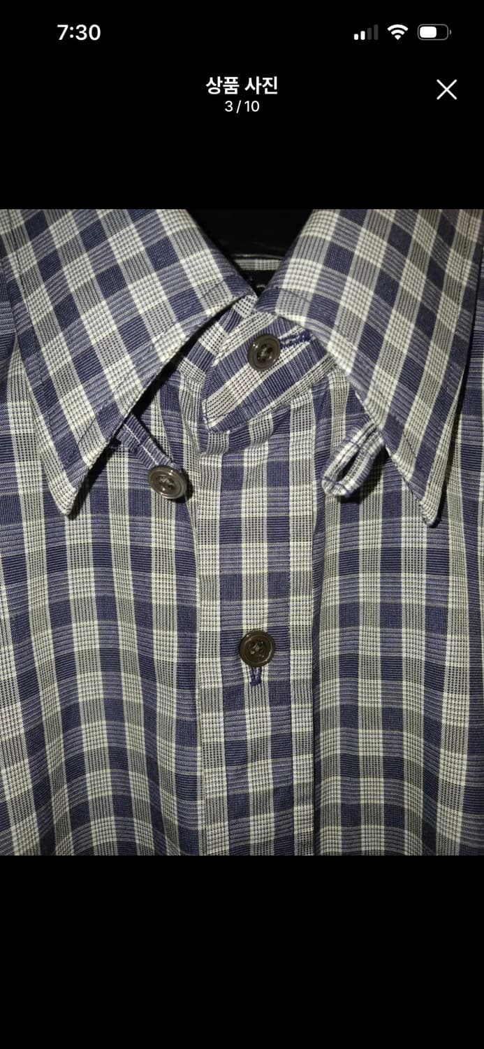 TOM FORD COTTON CHECKED DRESS SHIRTS 상품이미지3