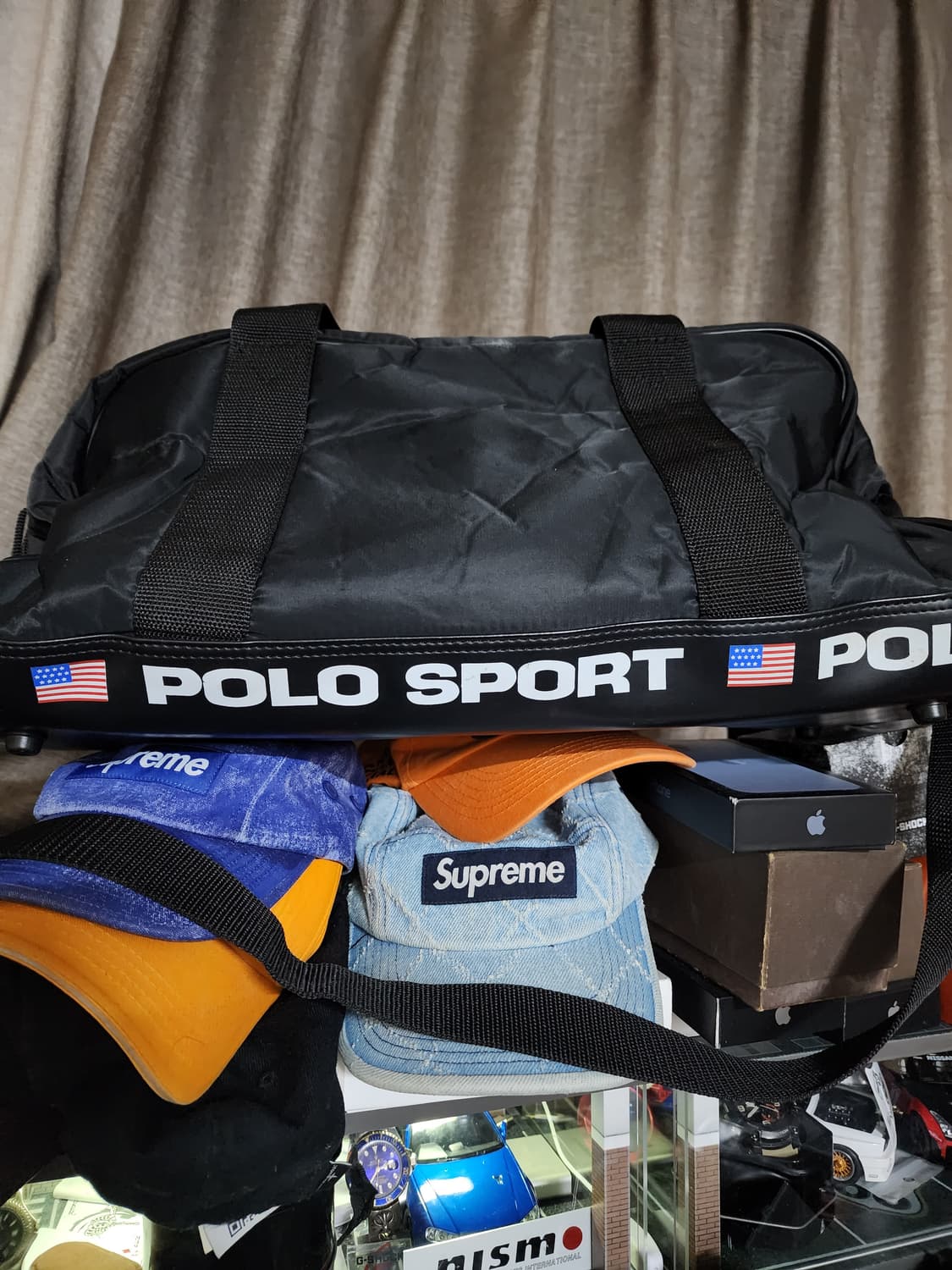 폴로 스포츠 블랙 더플백 상품이미지1