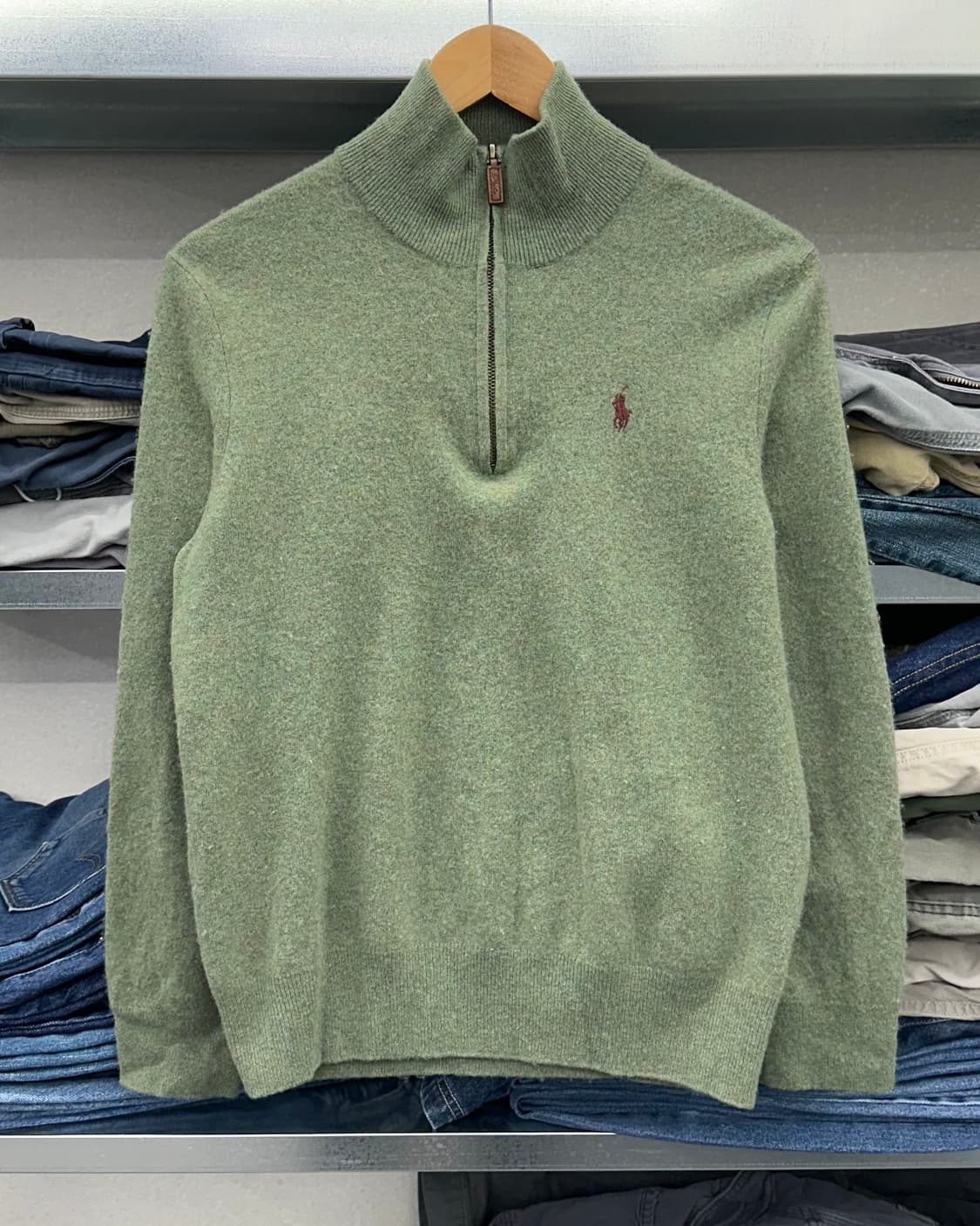 (M)폴로 반집업 니트-M1893 상품이미지2