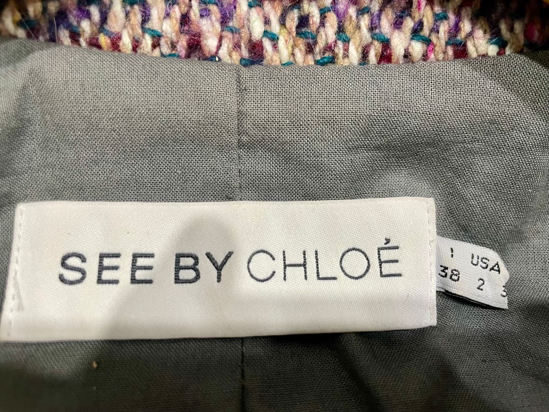 SEE BY CHLOE 트위드 더블 코트 38 정품 상품이미지4