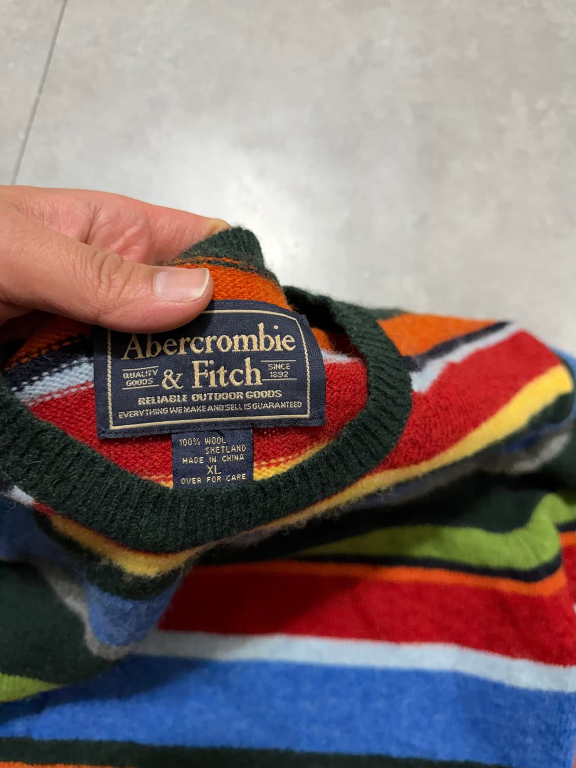 00s 아베크롬비 멀티컬러 빈티지 울 니트 100size   상품이미지3