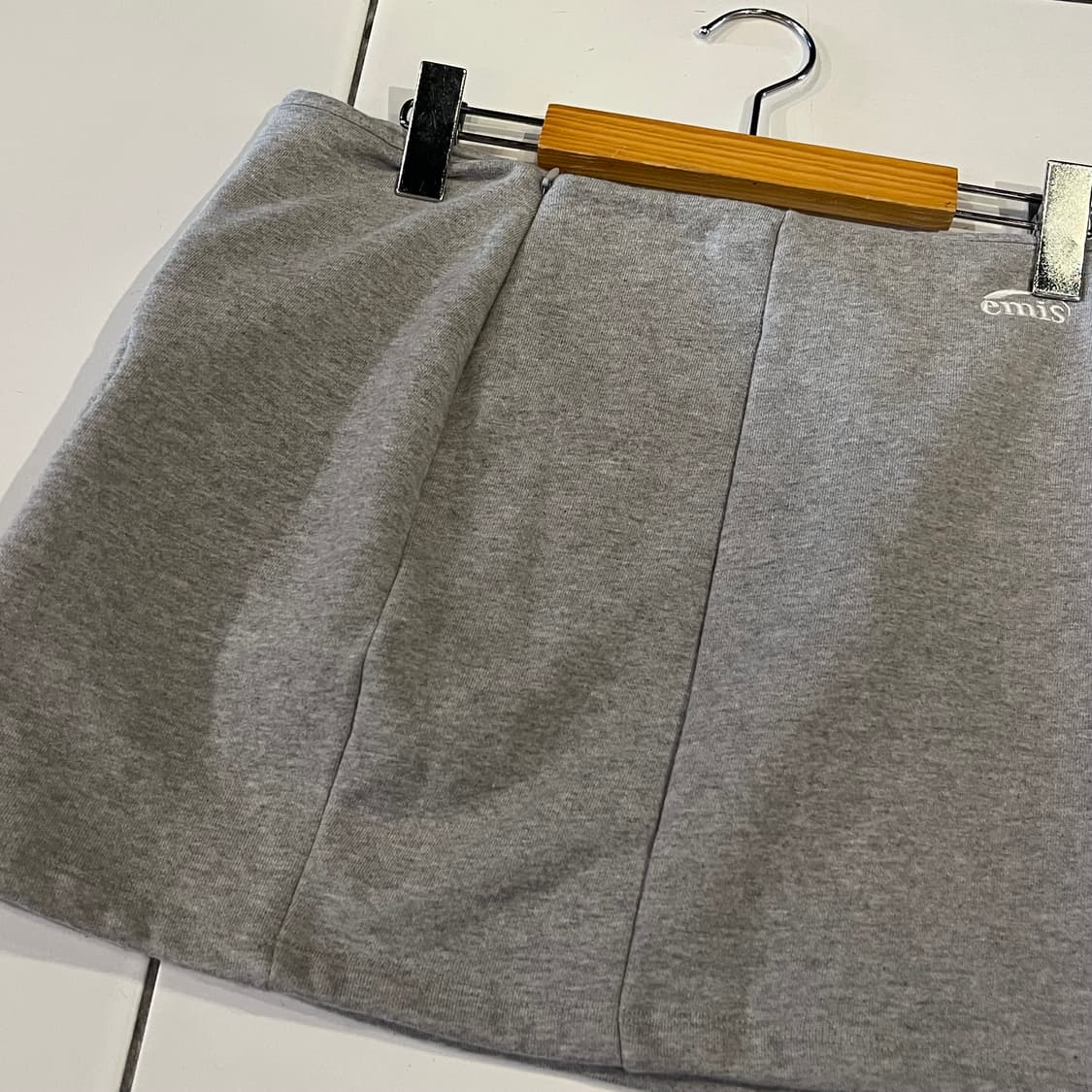 이미스 로즈 스웻 미니 스커트 멜란지 그레이 새상품 상품이미지3