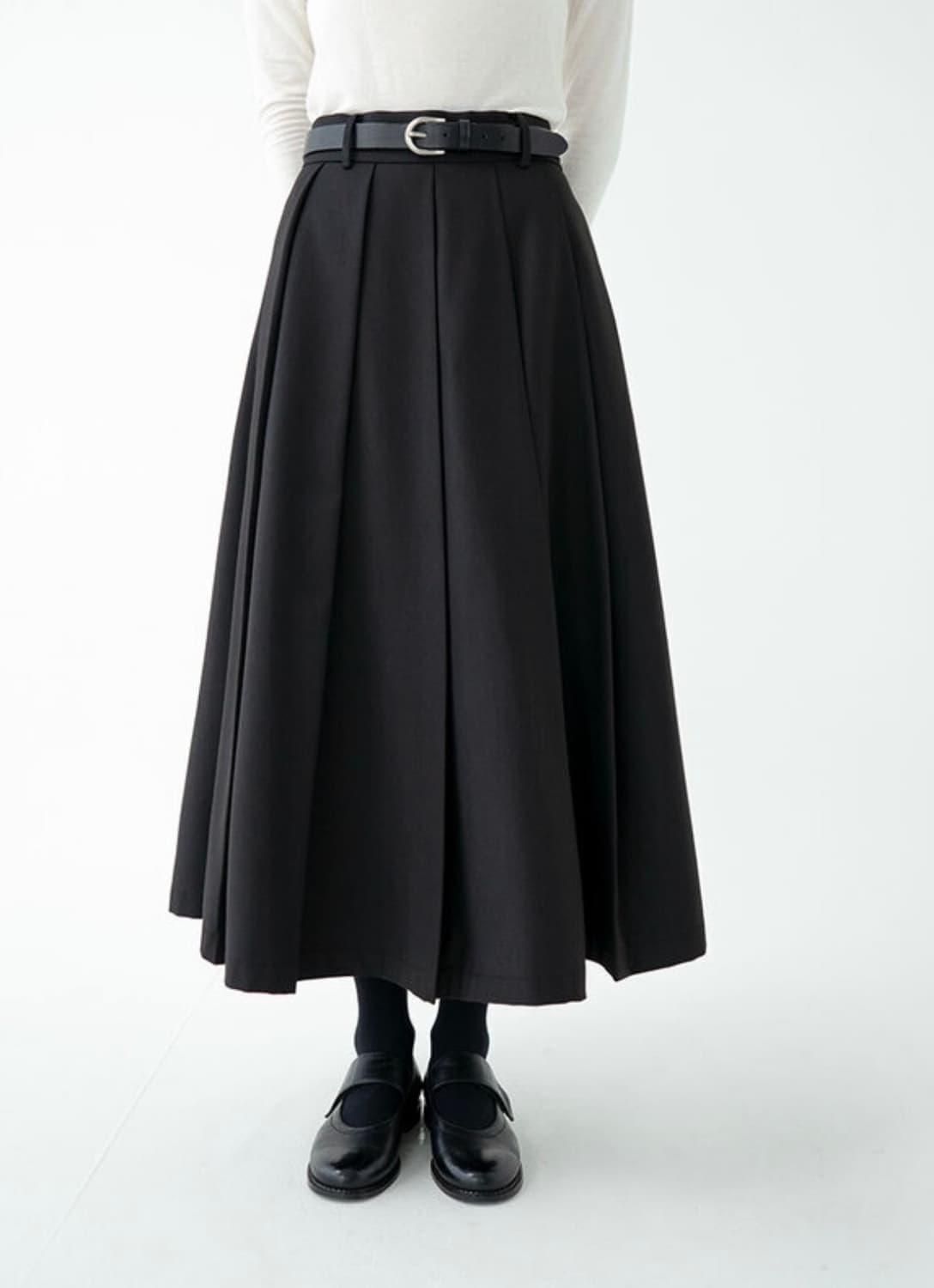 유노이아 플랙 플리츠 스커트 상품이미지1