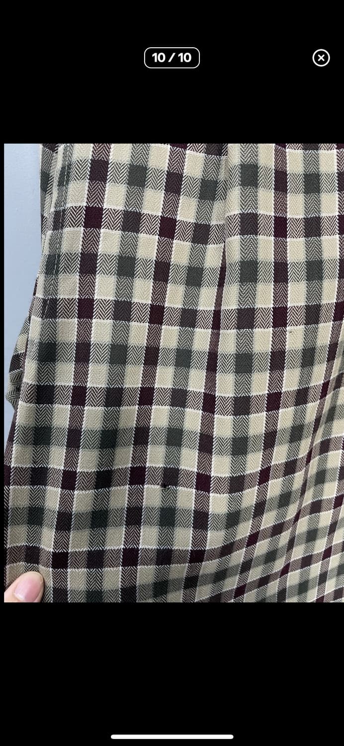 입생로랑 브라운 체크 셔츠 A2474 상품이미지10