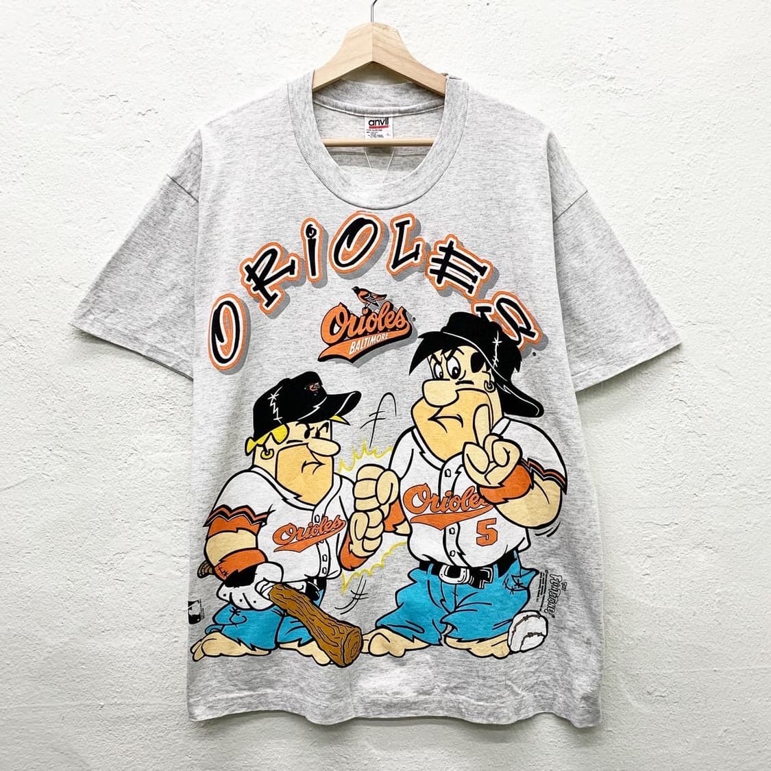 앤빌 그레이 플린트스톤 프린팅 티셔츠  상품이미지2