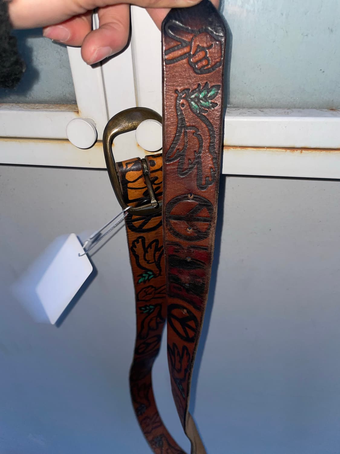 빈티지 히피 브라운 레더벨트 상품이미지2