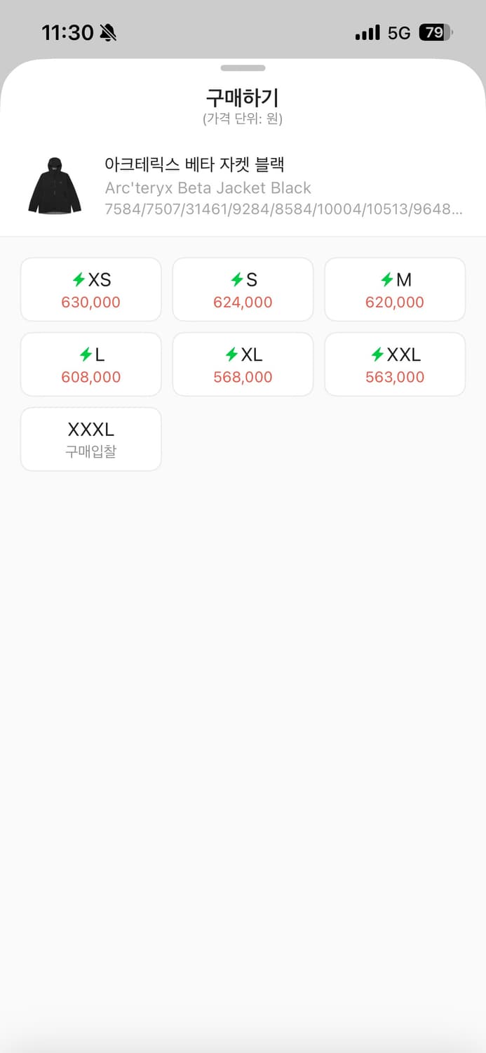 (미개봉 새 상품)아크테릭스 베타자켓 블랙 Xl 상품이미지2