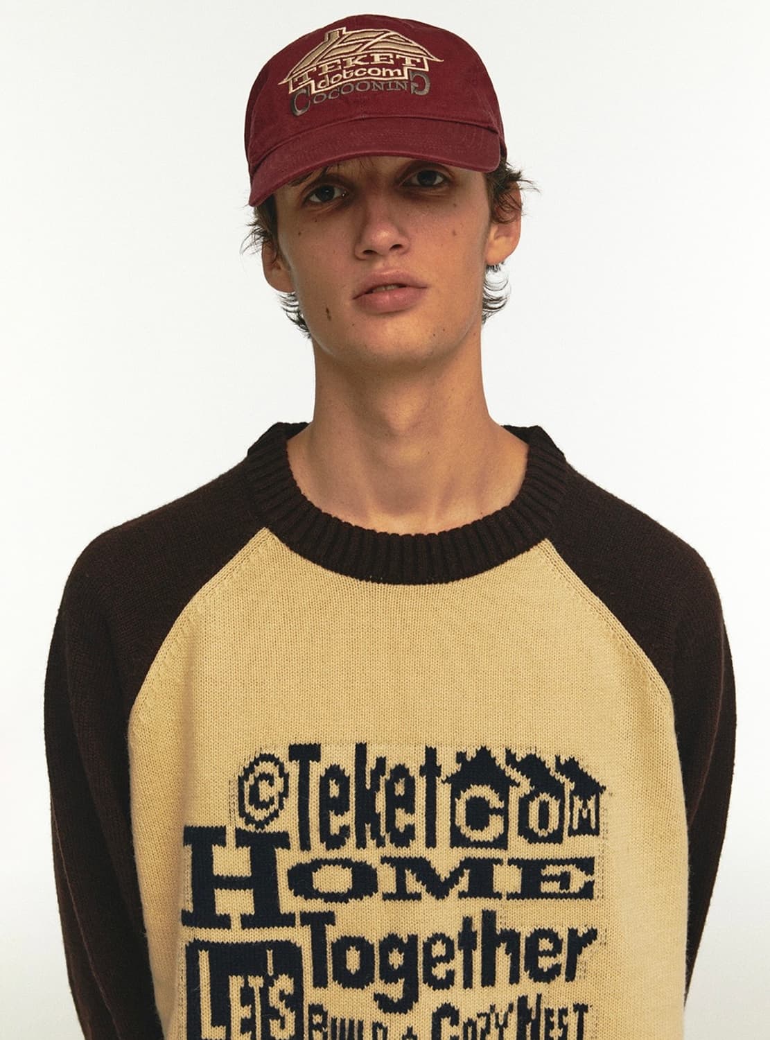 (L) 테켓 투게더 스웨터 니트 베이지 상품이미지3