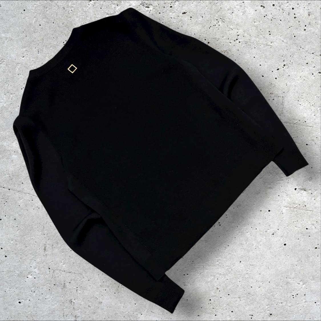 [38] 우영미 울 블랙 골지 니트 스웨터 B339 상품이미지1