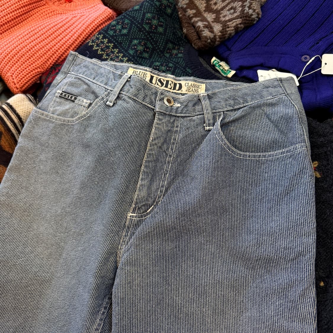 USA 미국빈티지 히코리 와바지 스트라이프 워크 팬츠 30 31 32 상품이미지4