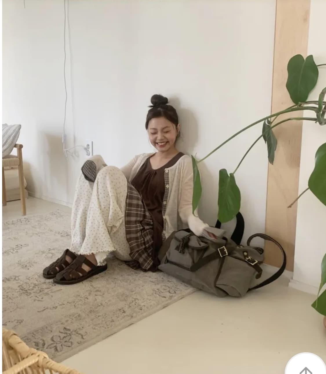 [새상품] 데일리마켓 잔꽃 팬츠 레이어드바지 상품이미지1