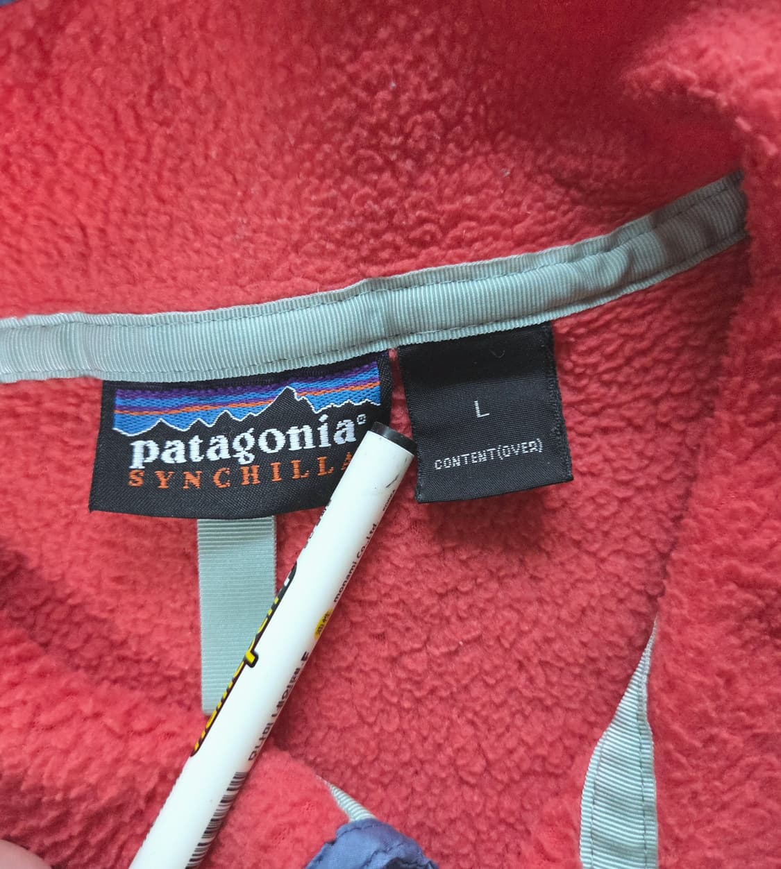 (L)파타고니아 90s 다홍색 신칠라 빈티지빙크, 레드핑크 상품이미지3