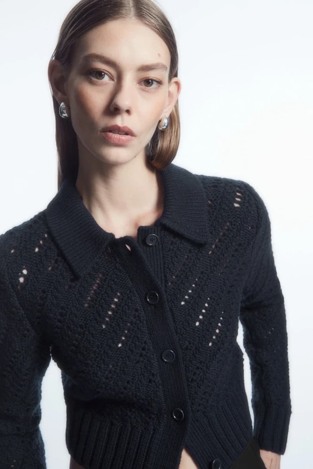 코스 COS 포인텔 니트 울 크롭 가디건 PN6088 상품이미지2