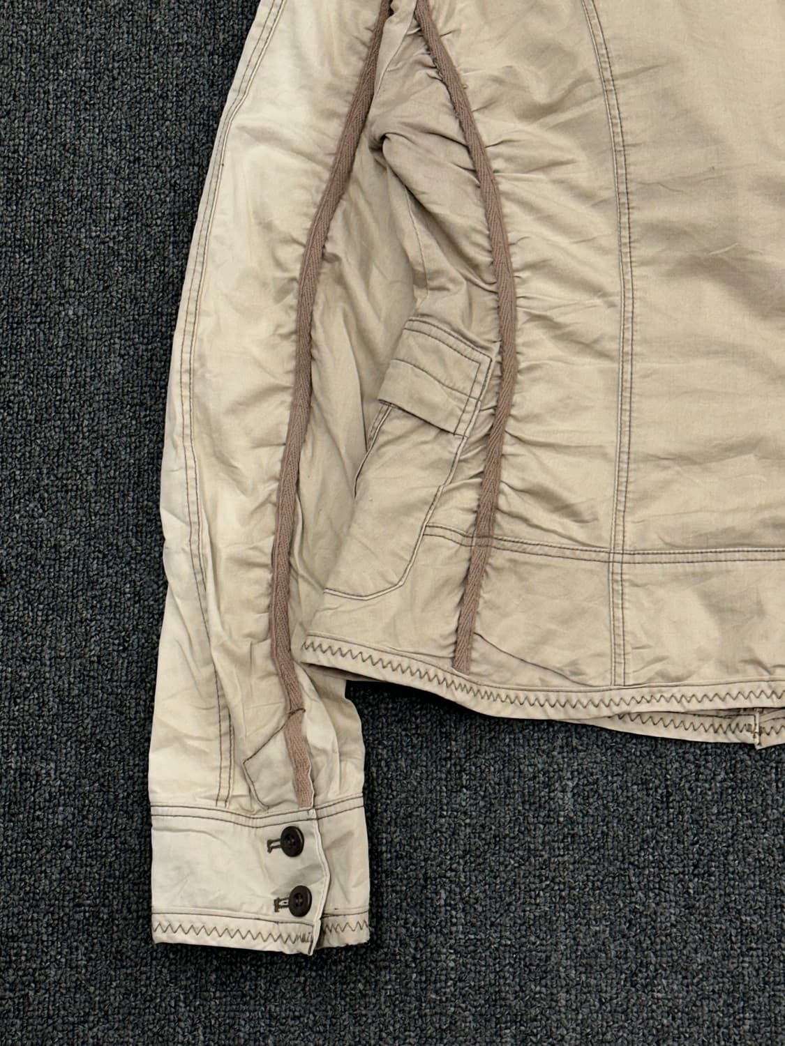 38)Japanese vintage 여성 베이지 사파리 자켓 상품이미지6