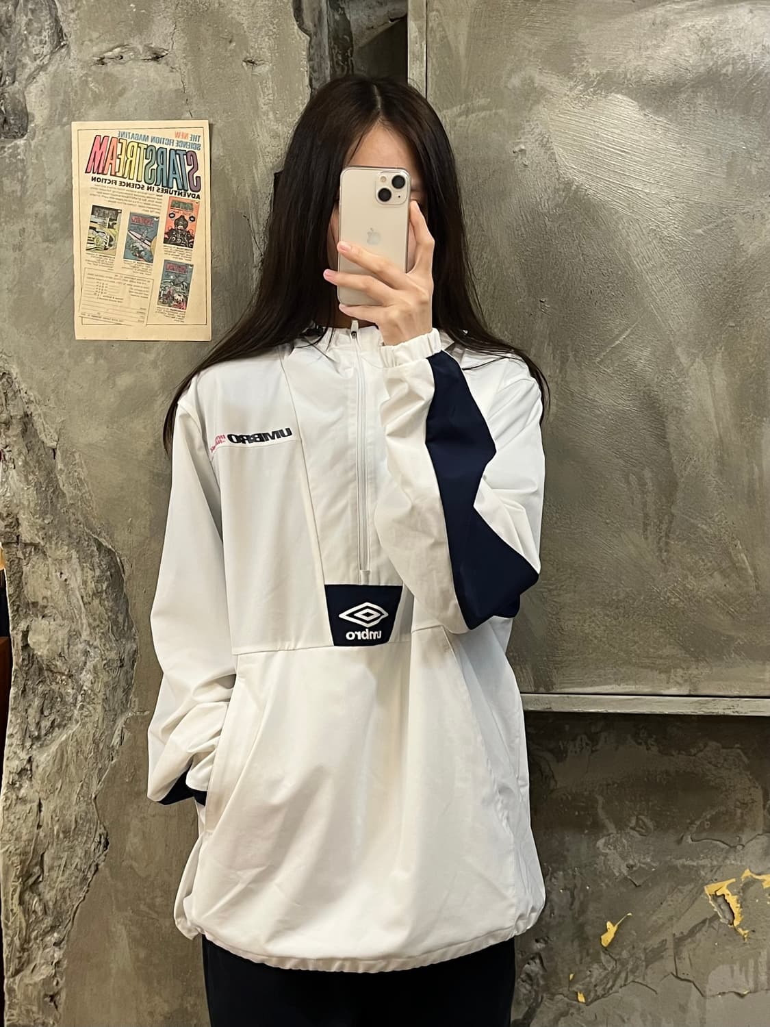 엄브로 반집업 아노락 화이트 100 #csz452 상품이미지2