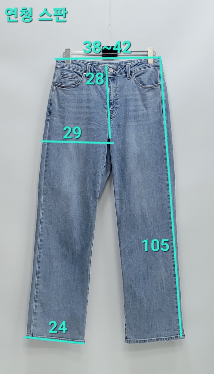 GUESS 24SS 와이드 데님 청바지 / 여 73 (29) 연청 워싱  상품이미지10