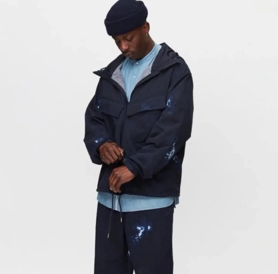 (S,32) 나나미카 알파드리 후드 자켓 셋업 네이비 상품이미지1