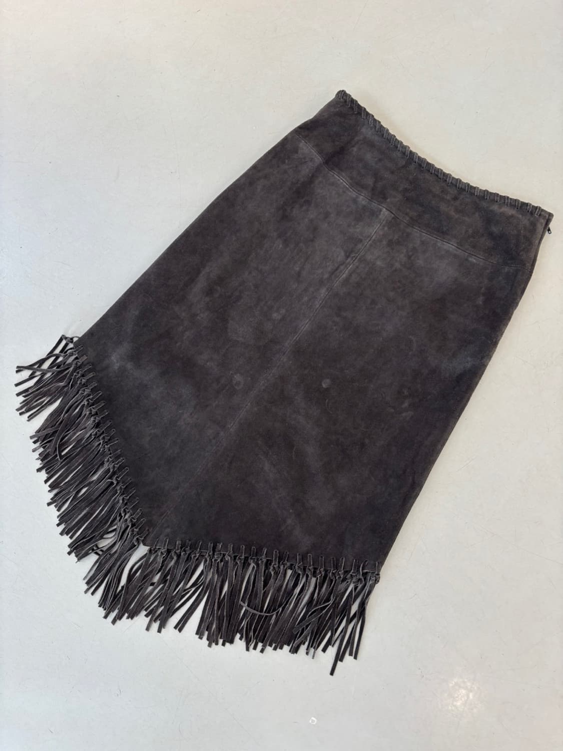 Vintage Stefanel Suede Leather Skirt 상품이미지3