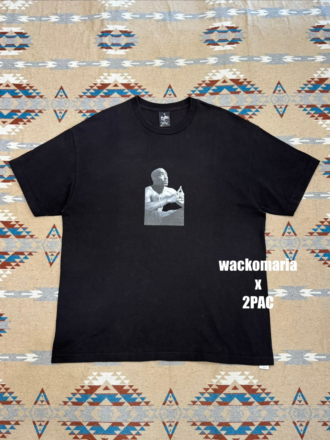[XL] 와코마리아 x 2PAC 티셔츠 블랙  상품이미지1