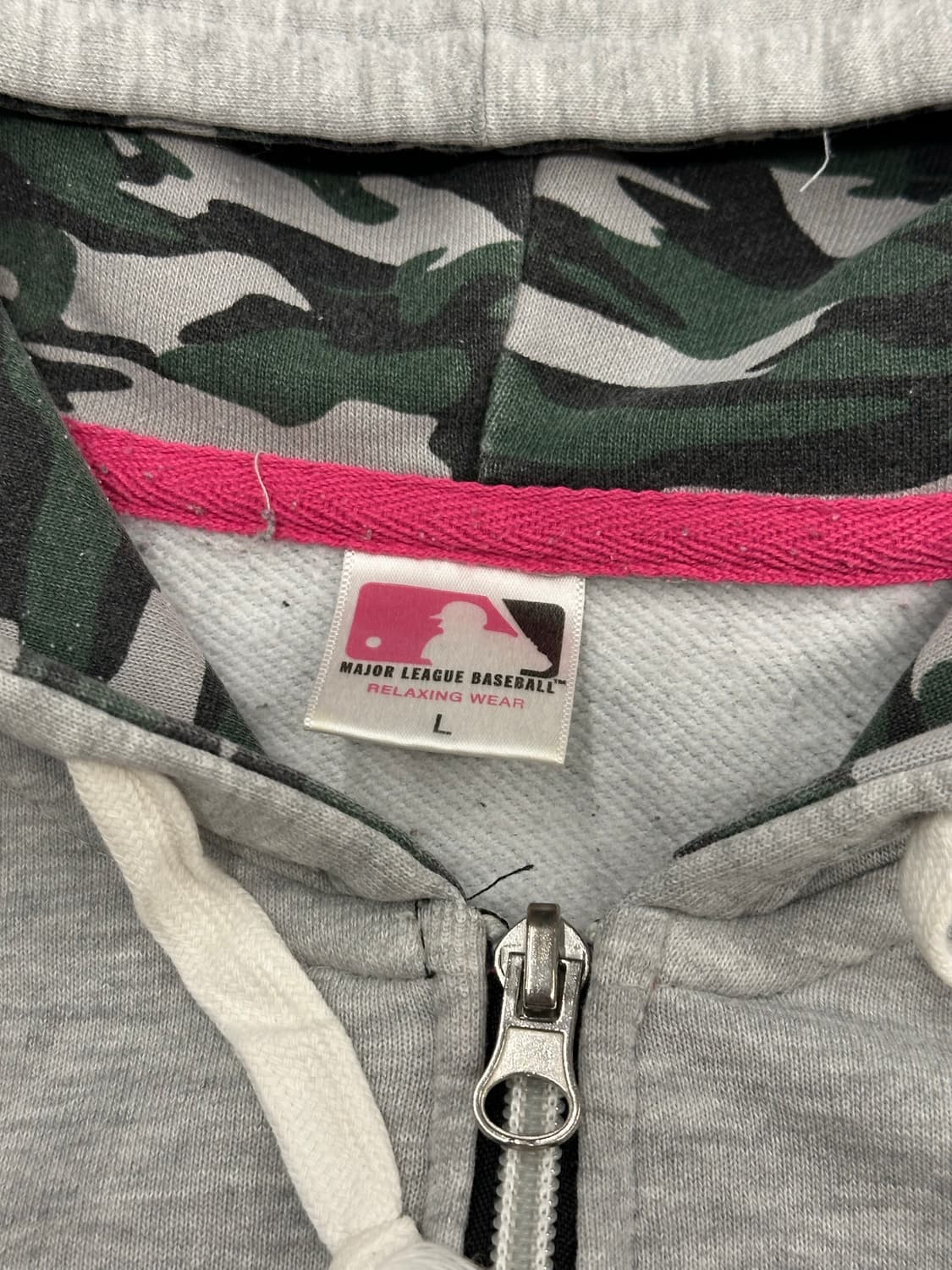 L)뉴욕 양키스 MLB vintage 여성 카모 후드집업 상품이미지4