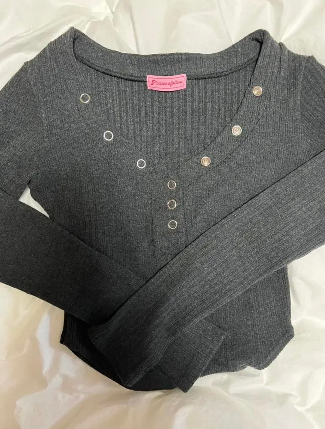 플리즈노팔로우 버니탑 구버전 딥차콜 플노팔 상품이미지2