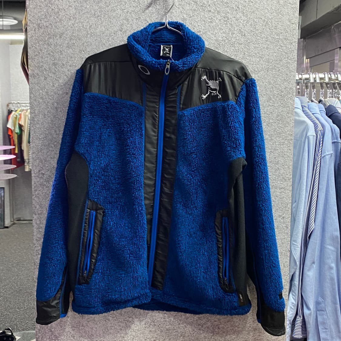 오클리 블루 배색 쉐르파 자켓 B3493 상품이미지2