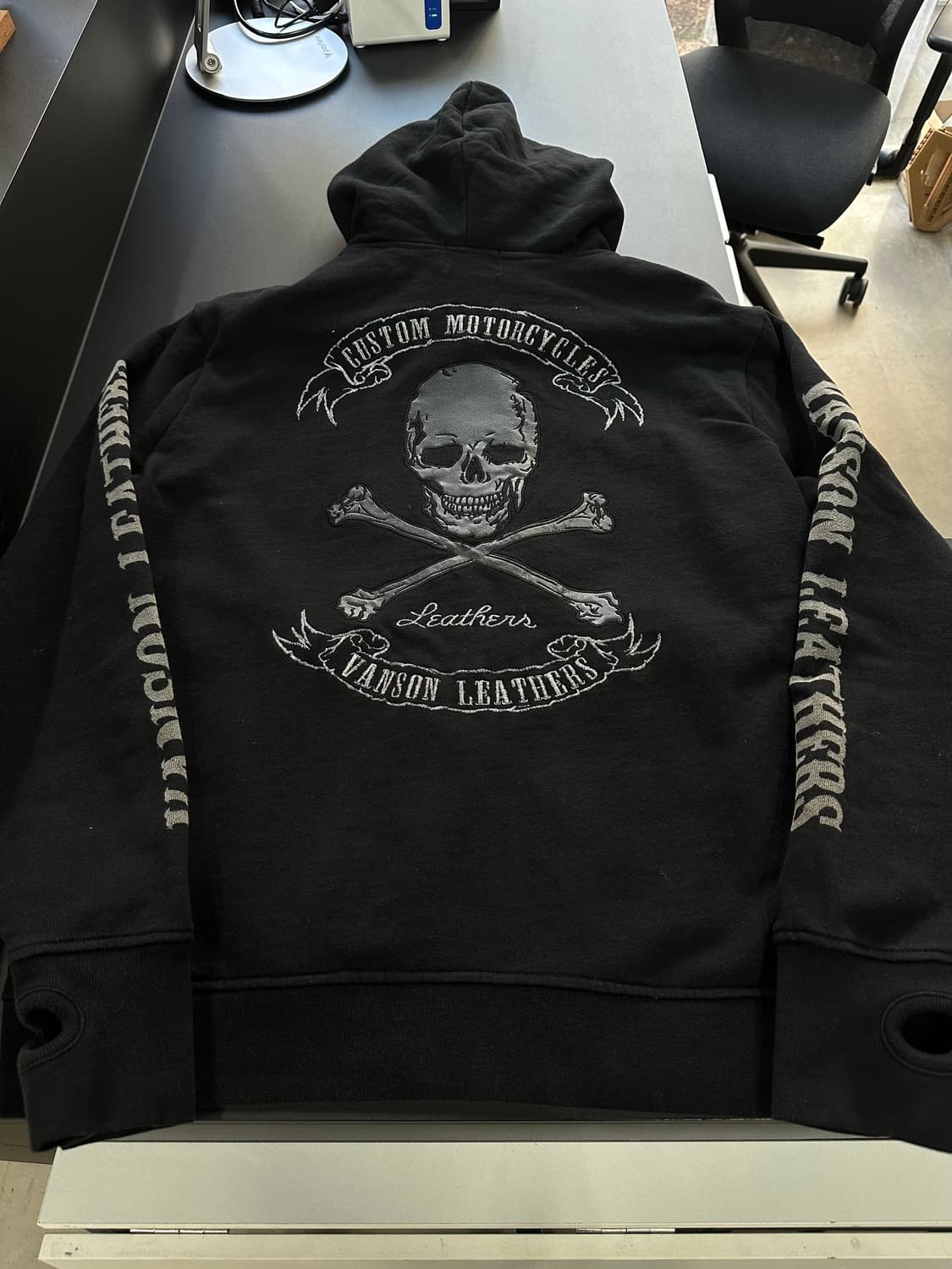 벤슨 스컬 넥핸드워머 레더호피 후드자켓 상품이미지7