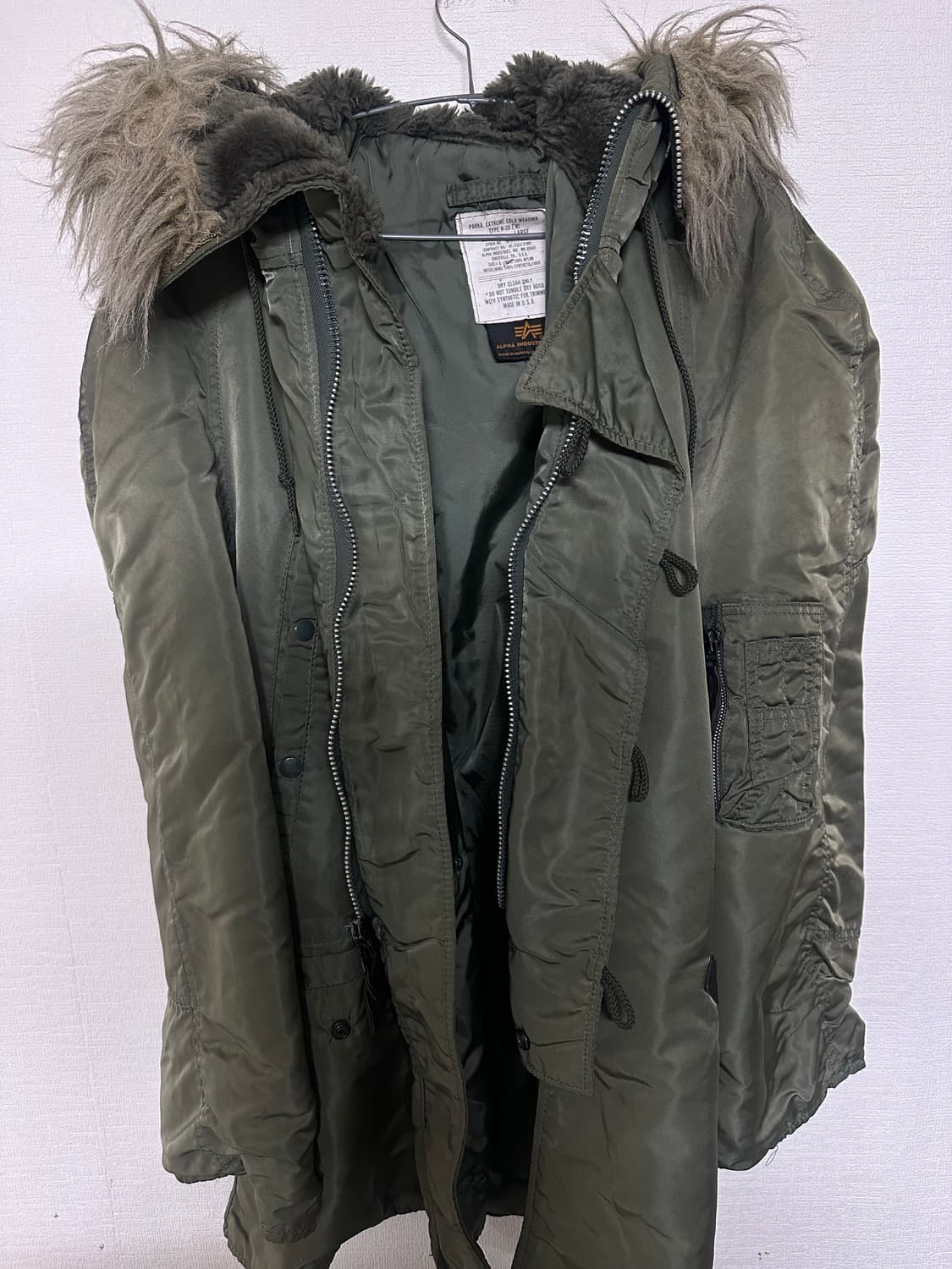 알파 인더스트리 n3b 밀리터리 스타일 야상자켓 상품이미지4