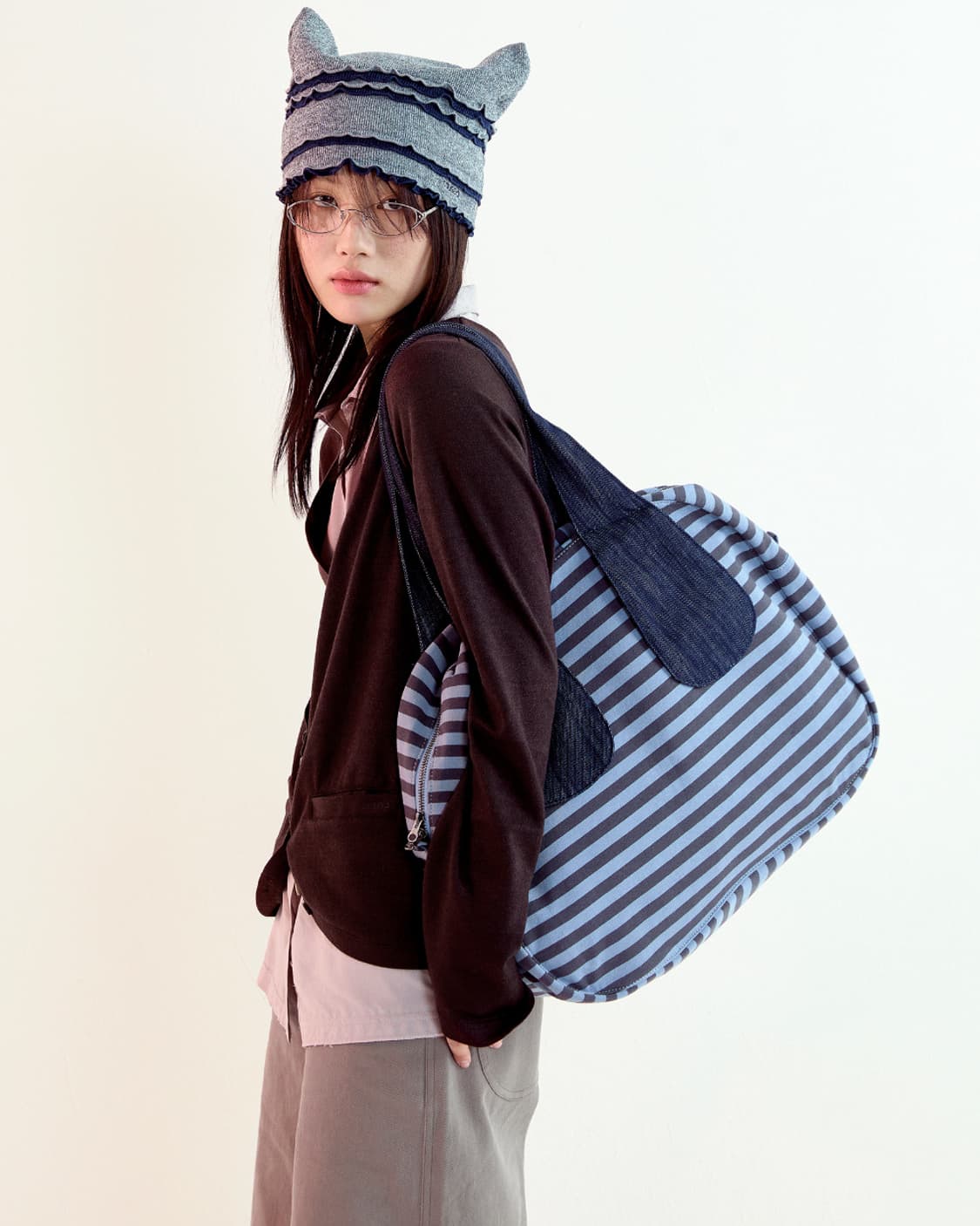 EMA TINY FRIENDS STRIPE BAG BLUE 상품이미지2