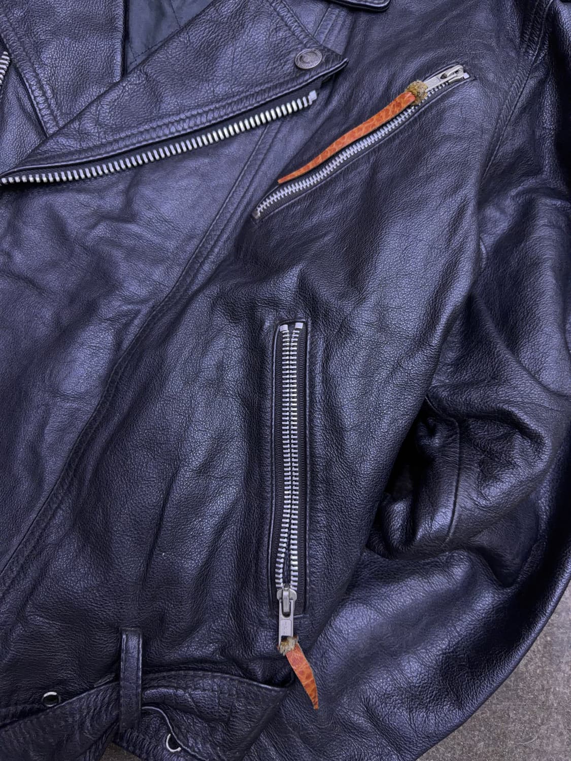 카프리치오 소가죽 바이크 레더 벨티드 라이더자켓 XL 상품이미지6